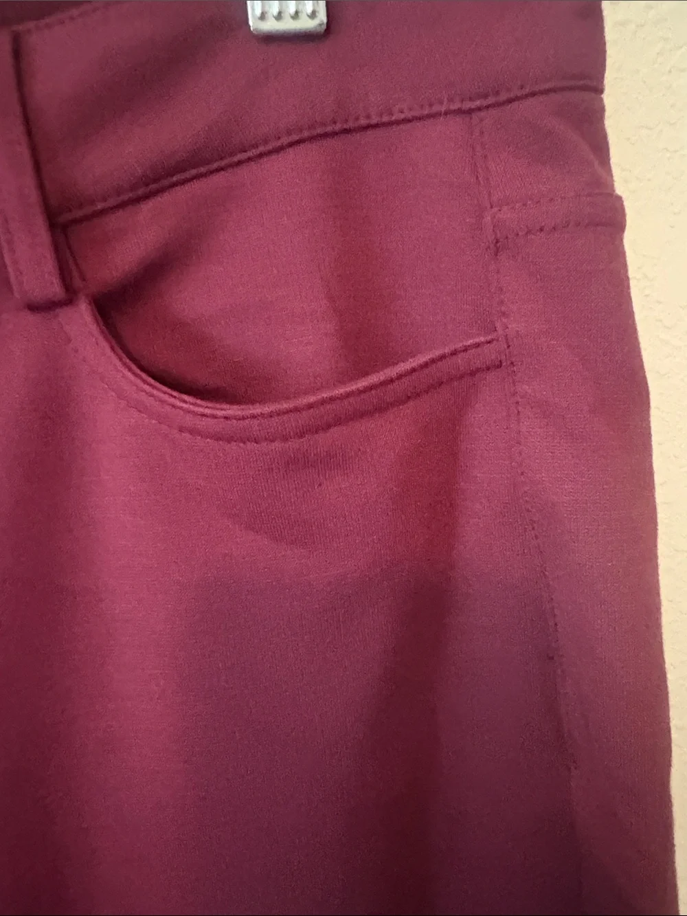 Michael Kors deep Maroon Skinny Pants with Gold-Tone Button